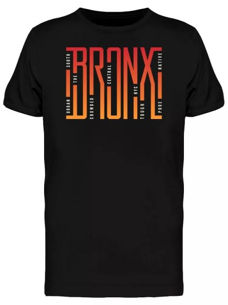 

Bronx Streets Stylish Typography Tee Men's -Image by Shutterstock, White;black