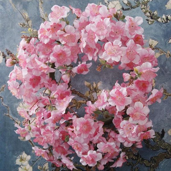 

decorative flowers & wreaths artifical fake dried string garland home garden decoration sakura silk blossom festive party supplies wedding o