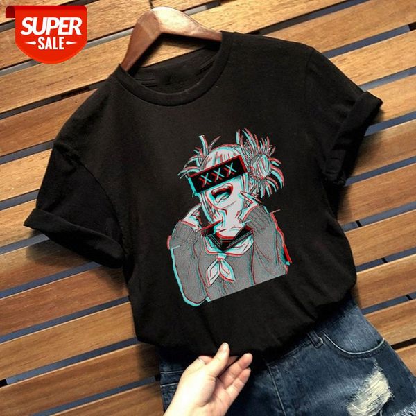 

my hero academia t-shirt ladies myheroacademia harajuku funny short sleeve women's #df8o, White