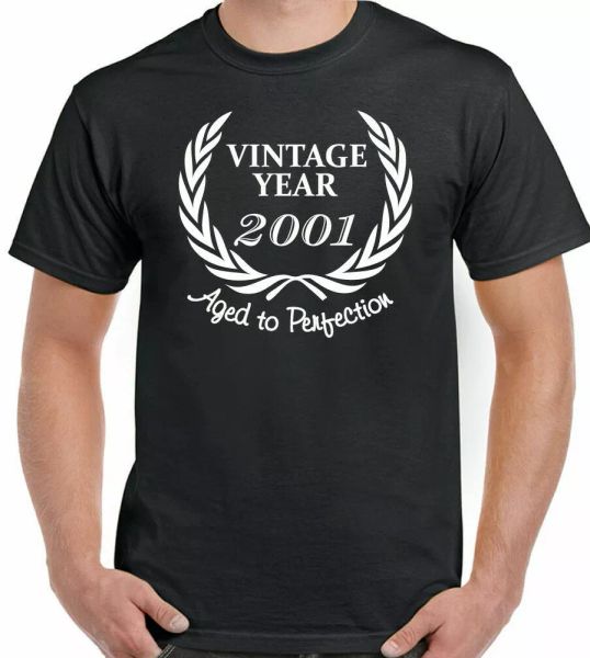 

halo 2001 mens funny 20th birthday 20 years old gift, White;black