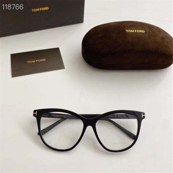 

designer sun men's and women's plate black full glasses frame tf5511, White;black
