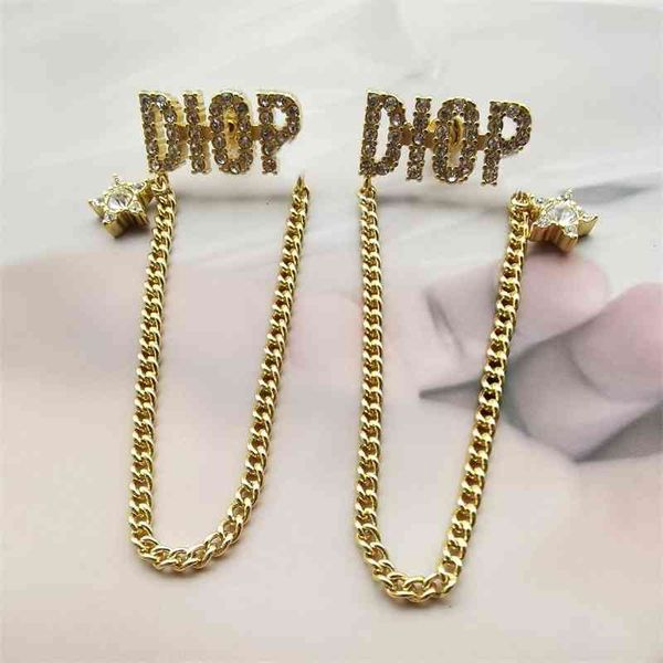 

buy 75% off light luxury inlaid tassel fashion personalized earrings female, Golden;silver