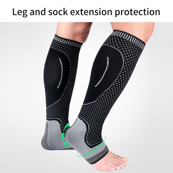 

cycling running basketball football compression pad warmers stretch leg sleeve calf support protective outdoor sports safety elbow & knee pa, Black;gray
