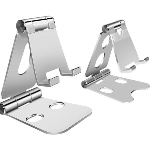 

cell phone mounts & holders adjustable aluminum stand for mobile tablet foldable portable desk holder smartphone ipad (multi color)