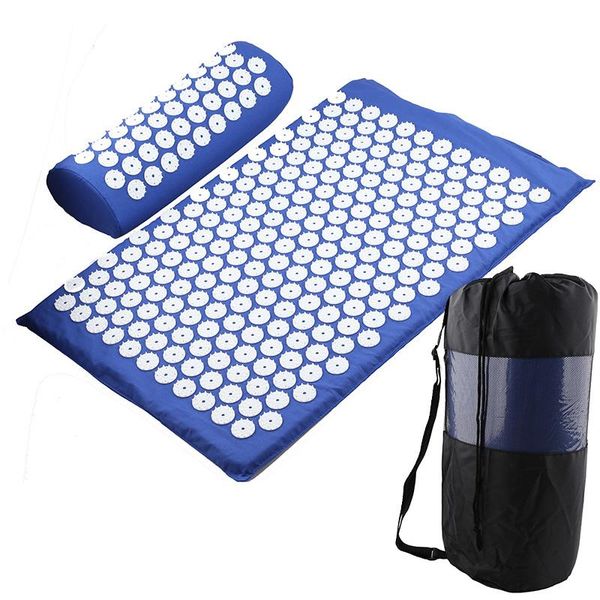 

blankets 2021acupressure mat head neck back foot massage cushion pillow yoga spike anti-stress acupuncture pad needle massager blanket