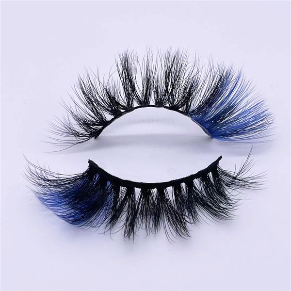 

20mm 25mm colorful faux mink eyelashes thick long eye lashes fluffy colored eyelash extension cils makeup