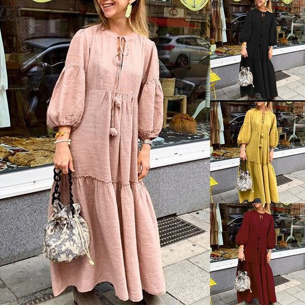 

casual dresses dress women's clothing deng long xiu-deng xiu elegant party lantern sleeve polyester, Black;gray