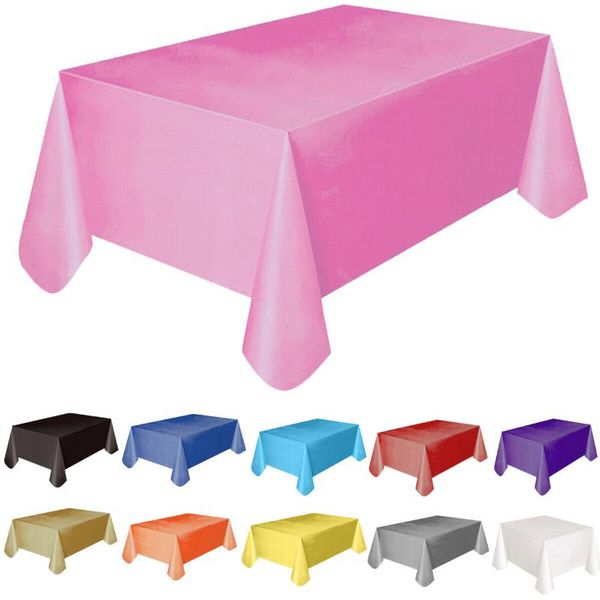 

table cloth 1pc plastic tablecloth cover party wedding catering events tableware skirt decoration dropship