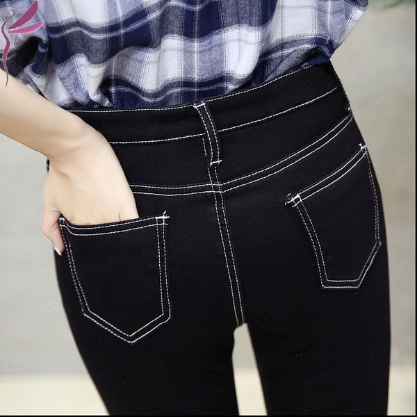 

spring blue women jeans for with high waist skinny denim casual summer autumn large size plus