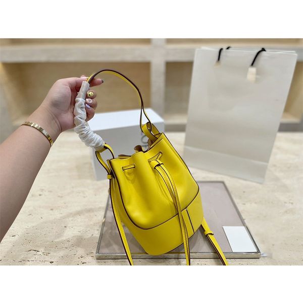 

handbags luoweijia women bucket simple and round profile small leather splicing women's one shoulder messenger bag zmm