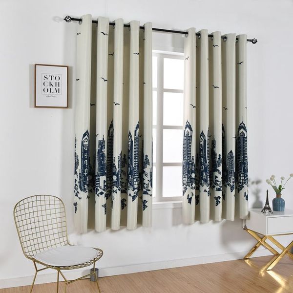 

curtain & drapes 1pc modern minimalist imitation stitching window living room bedroom shading curtains decoration home supplies