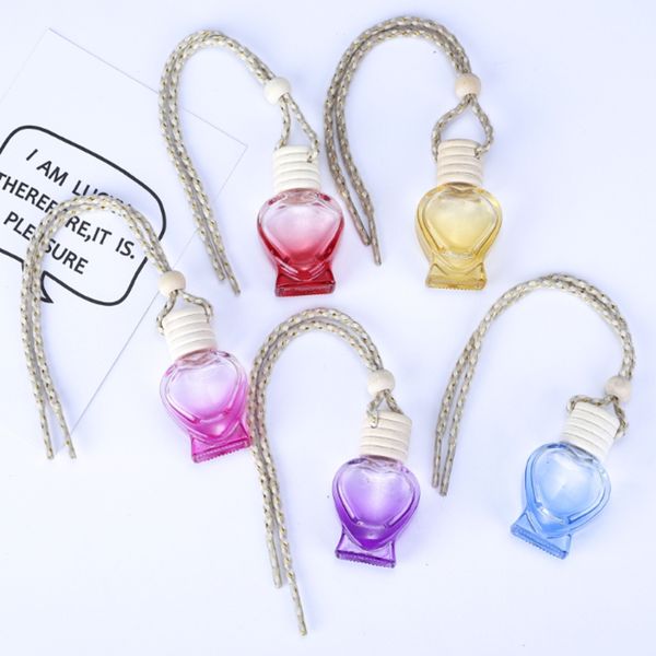 

wholesale 8ml empty refillable perfumes packaging bottles creative car glass perfume bottle aromatherapy pendant a217273
