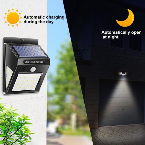 

solar lamps waterproof power lights pir motion sensor outdoor garden led wall