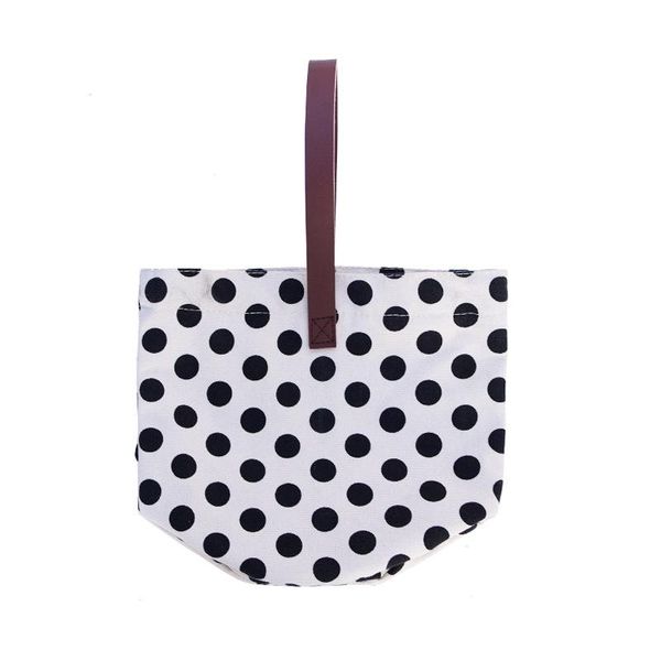

storage bags bag bento fashion wave point canvas leather shopping all- vintage japan style simple eco-friendly
