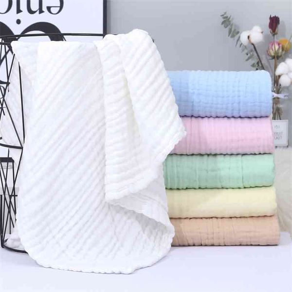 

6 layers baby muslin swaddles blanket born cotton bath towel infant bedding burp clothes boy girl blankets cloth diaper 210823