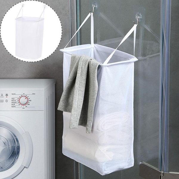 

dirty clothes storage bathroom wall mounted paste type basket laundry bags