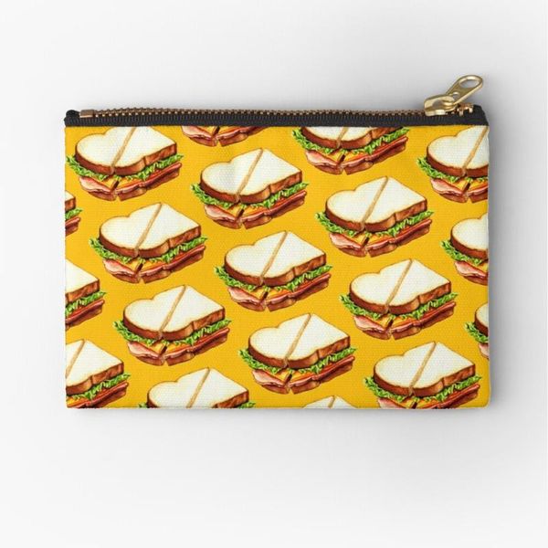 

cosmetic bags & cases women ham sandwich pattern printed fashion cosmetics organizer bag for travel colorful storage lady small gift