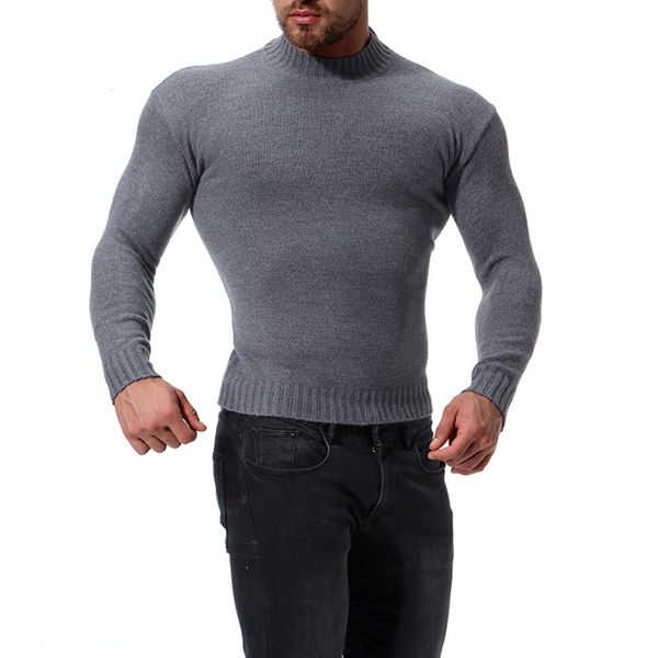 

men's sweaters 2021 man-style long sleeve sweater gray knitted shirt, White;black