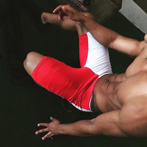 

gym sports running shorts men quick dry breathable basketball training fitness sport jogging short pants, Black;blue