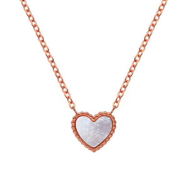 

pendant necklaces women stainless steel heart necklace ladies jewellery, Silver