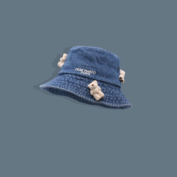 

21ss designer stereo bear wash cowboy letter fisherman cute doll basin sun hat