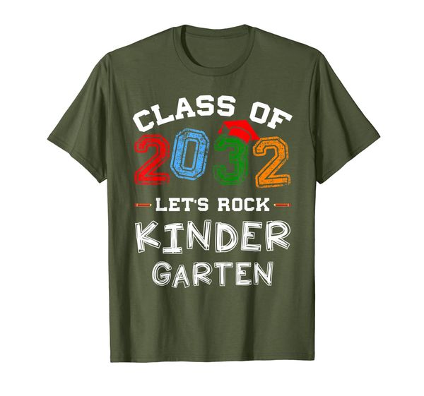 

class of 2032 kindergartent-shirt first day of school tshirt, White;black