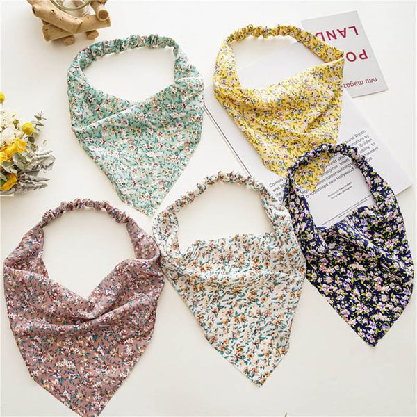 

girls hair accessories flower teenage kids headbands cotton childrens head bands summer bag elastic hairbands b7021, Slivery;white