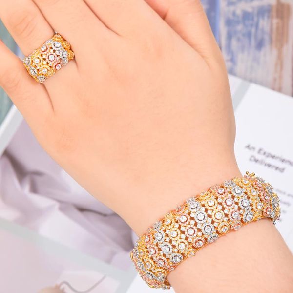 

earrings & necklace kellybola geometry luxury resizable bracelet ring full + cubic zirconia wedding engagement jewelry sets for women gir, Silver