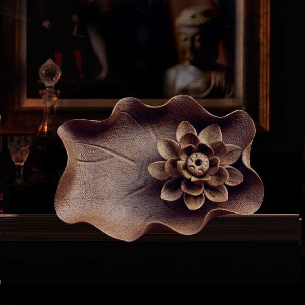 

fragrance lamps lotus appliances tea ceremony ceramic stove single hole arranging hand-made creative brown living room