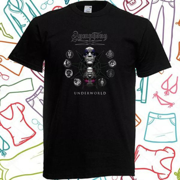 

symphony x underworld men's black t-shirt size s to 3xl, White;black