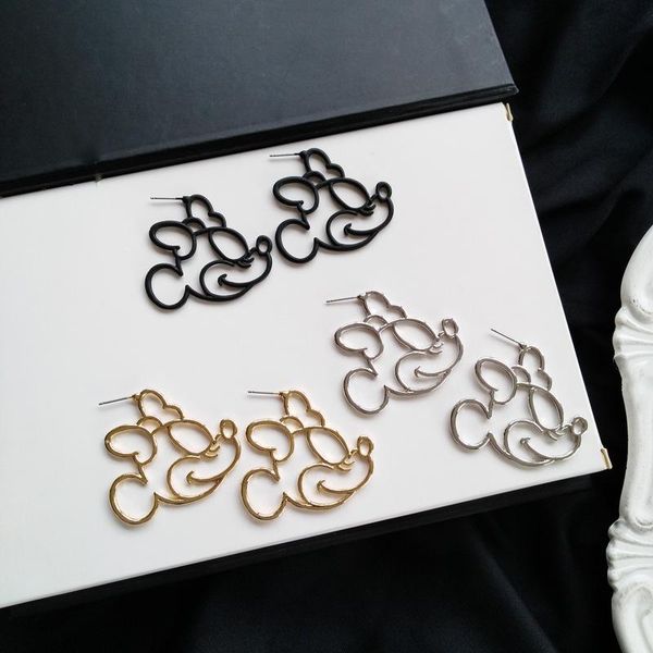 

dangle & chandelier day fasten lovely cartoon earring fashion originality hollow out girl heart individual character gout woman, Silver