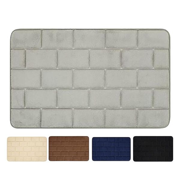 

carpets 1pcs memory foam bath mat non-slip, absorbent rugs washable bathroom carpet