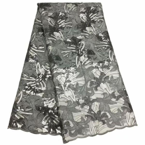 

ribbon style gray 3d sequins embroidered nigerian laces fabric french tulle lace for women dress ffy5-9, Pink;blue