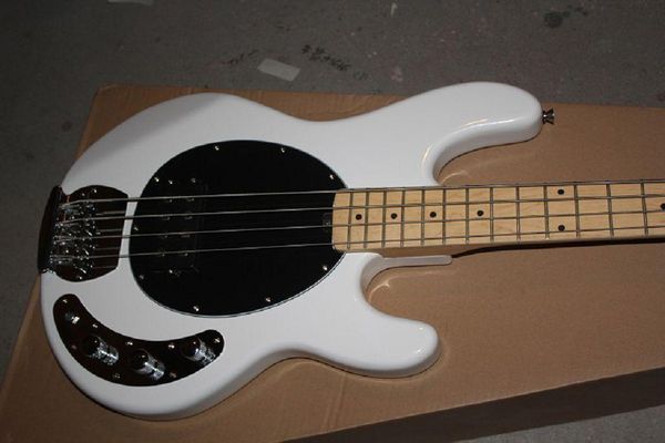 

white music man stingray 4 strings electric bass in stock lhgb