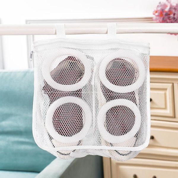 

mesh net pouch washing hanging bag for shoes machine cleaning laundry shoe special care case protector organizer bags