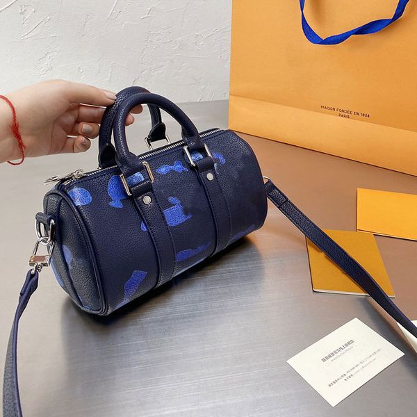 

lady printed pillow bag women retiro crossbody handbag barrel-shaped zipper wallet long shoulder starp