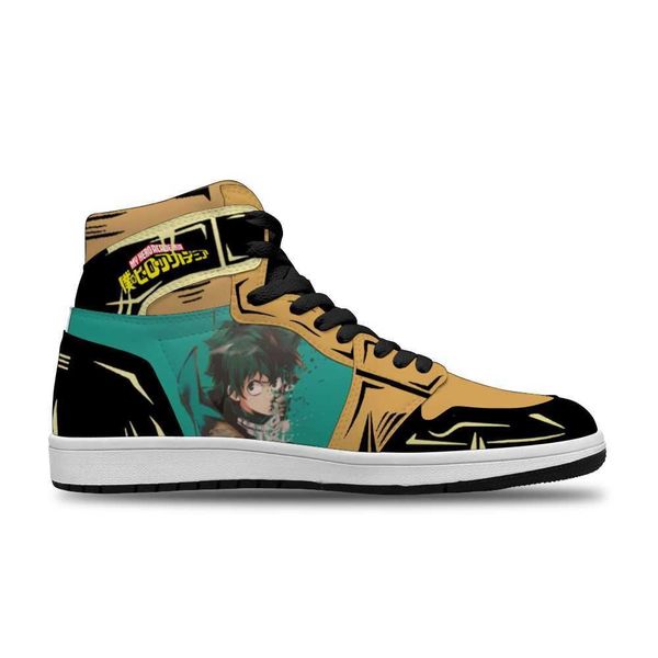 

my hero academia japanese anime cartoon customized sport non-slip leisure shoe for man trend basketball shoes high basketball shoes