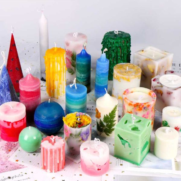 

craft tools ins columnar ice flower embossed candle mold diy pillar soy making kit mould acrylic plastic bougie supplies