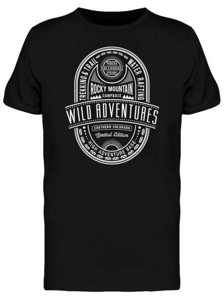 

Wild Mountain Adventures Tee Men's -Image by Shutterstock, White;black