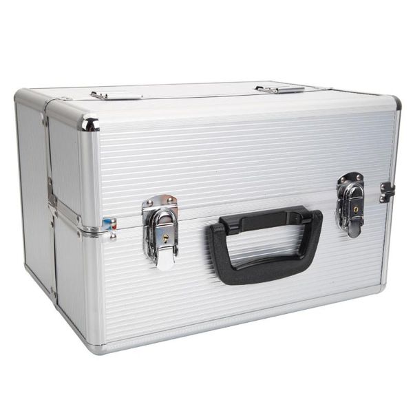 

aluminum cosmetic case household portable with keys white bags & cases