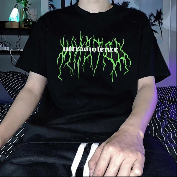 

casual gothic womens t shirts summer fashion female punk loose vintage women ulzzang tees streetwear harajuku letter print short sleeve, White