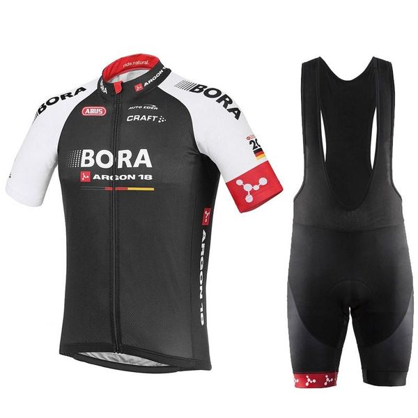 

racing sets 2021 boraful hansgrohe ropa ciclismo hombre summer cycling jersey breathable men short sleeve shirt bike bib shorts 19d gel pad, Black;blue