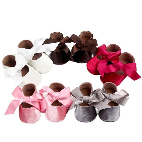 

baby shoes for girls ribbon princess prewalker born non-slip soft bottom 0-1 yearfirst walkers first