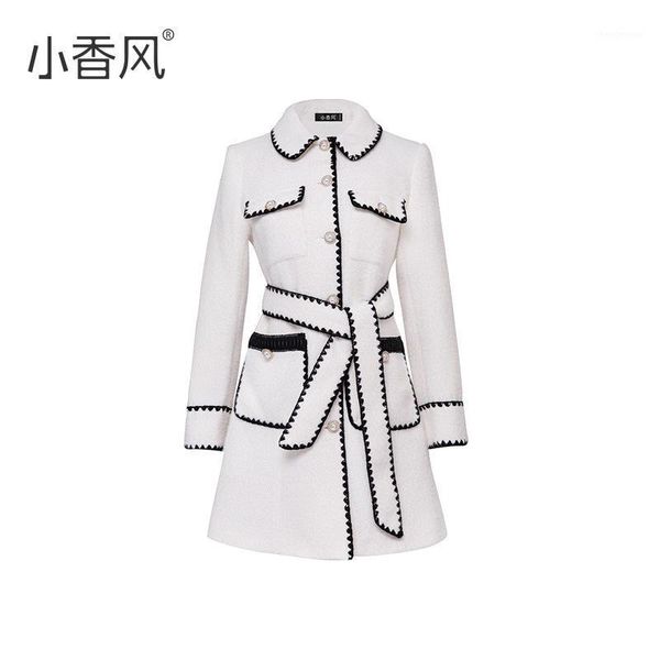 

women's coat in autumn and winter wool & blends, Black