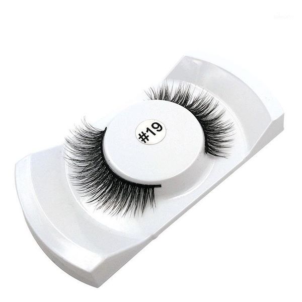 

fashion 3d mink hair false eyelashes 1 pair pack natural slim sale1