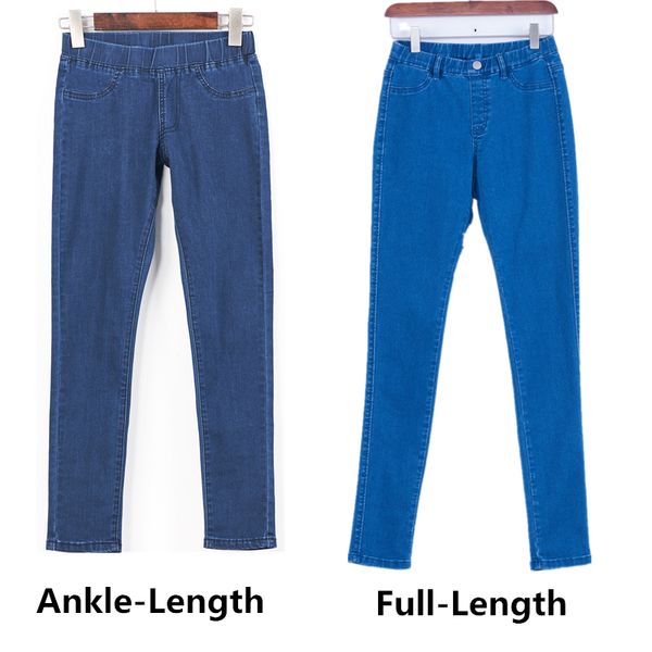 

2011women jeans plus size casual high waist summer autumn pant slim stretch cotton denim trousers for woman blue black 4xl 5xl 6xl