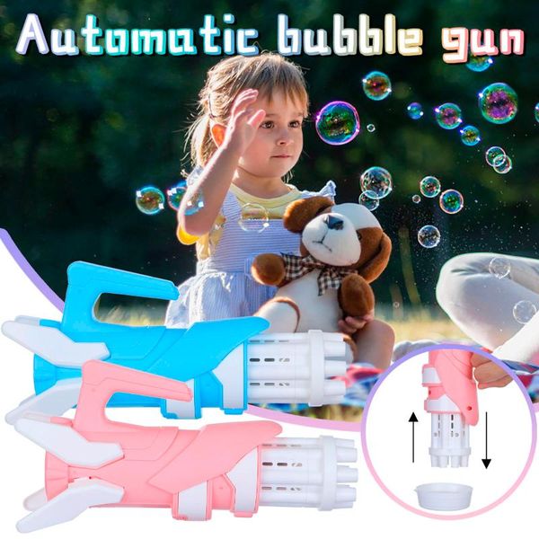 

pool & accessories kids automatic gatling bubble gun toys summer soap water machine 2-in-1 electric children gift y25