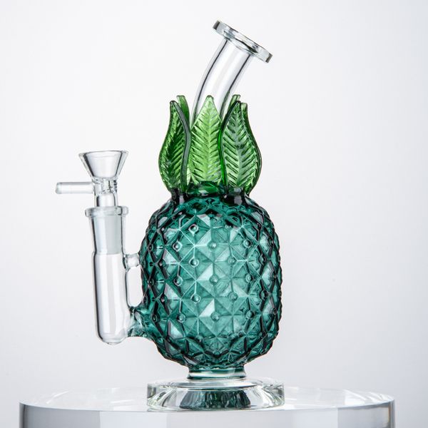 Große Ananas-Bongs, Bubbler, Dab-Ölplattformen, Recycler-Wasserpfeifen, dicke Glasbongs, Wasserpfeifen, 14-mm-Innengewinde, mit Schüssel, Verkauf in loser Schüttung