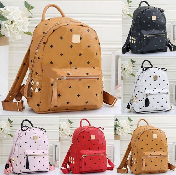 

leather backpack handbag designer knapsack travel bag men women classic schoolbag satchel back pack
