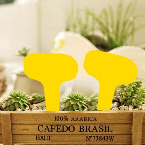 

100pcs potted plants labels gardening label outdoor t-shaped ground inserting pvc plastic plant sign other garden supplies